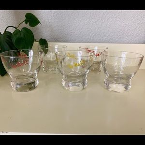 Five 1950’s Eva Zeisel “Lo-Ball” cocktail glasses
